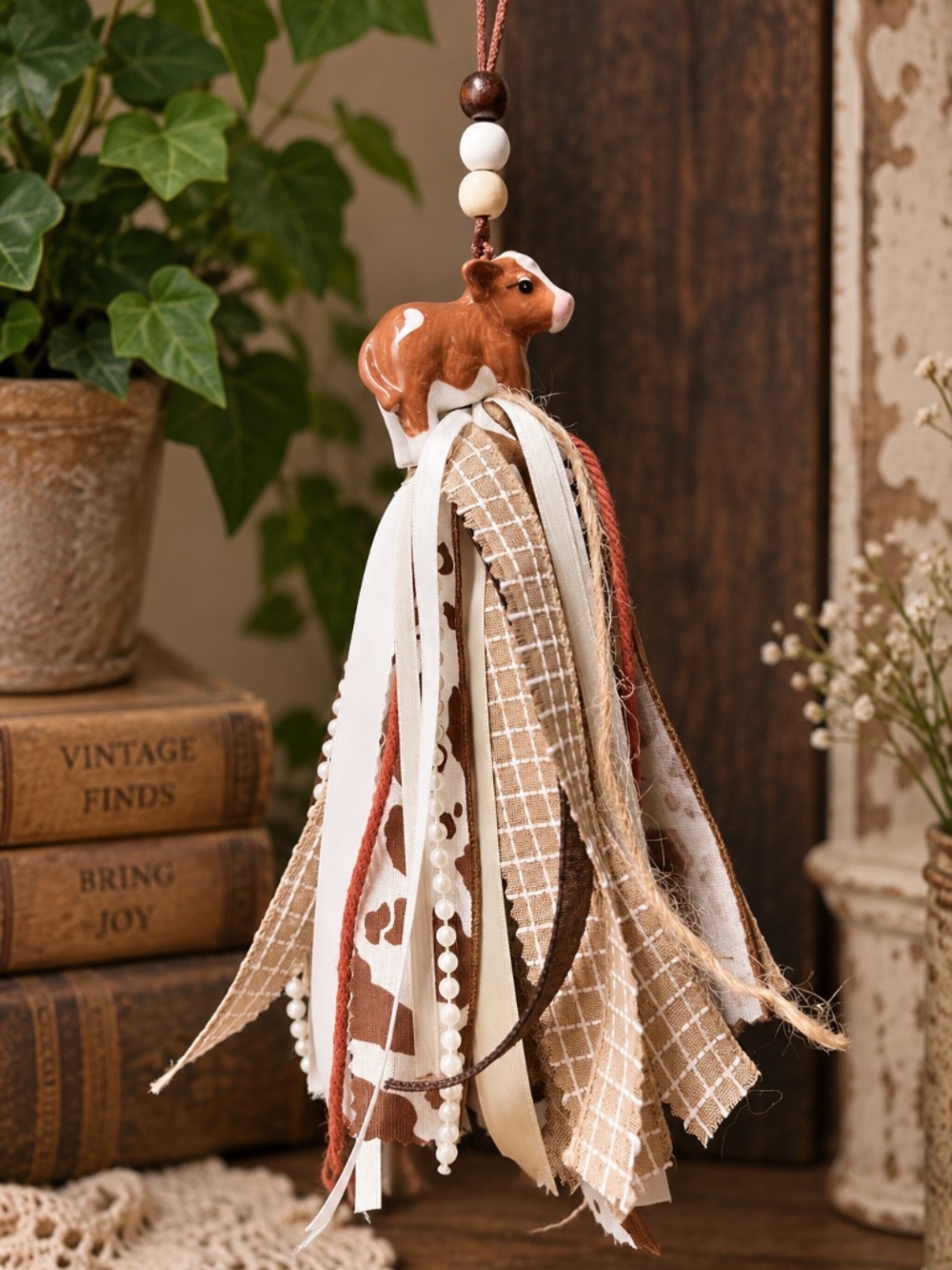 Cow Salt Shaker tassel